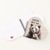 Mama Bear Heart-Shaped Personalized Notebook Notitieboek (Binnen)