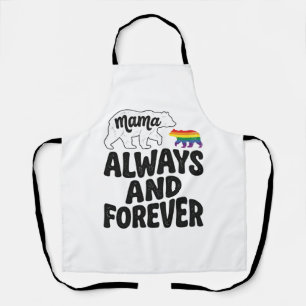 Mama Beer Altijd En Voor Altijd Vintage Regenboog Schort