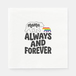 Mama Beer Altijd En Voor Altijd Vintage Regenboog Servet
