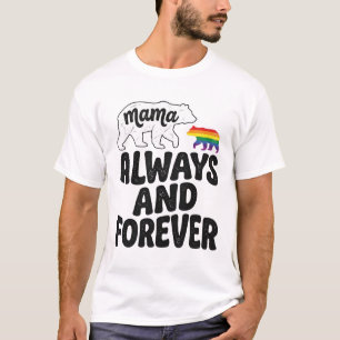 Mama Beer Altijd En Voor Altijd Vintage Regenboog  T-shirt