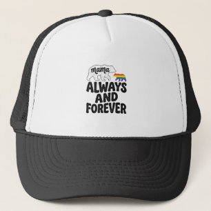 Mama Beer Altijd En Voor Altijd Vintage Regenboog Trucker Pet
