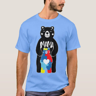 Mama Beer Autism Awareness Mam Love Autisme Puzzle T-shirt
