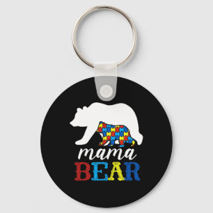 Mama Beer Autisme Bewustzijn Puzzel Mam Gift Sleutelhanger
