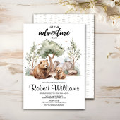 Mama beer avontuur wacht op baby shower uitnodigin kaart