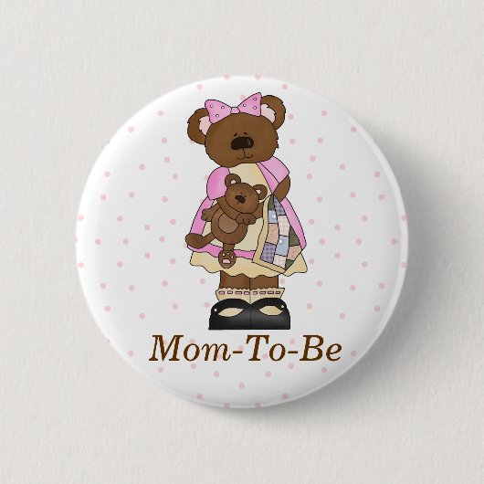 Mama Beer Baby shower Mama Pin Button (Voorkant)