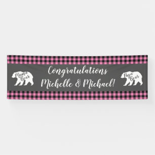Mama Beer Baby shower Woodland Lodge Girl Pink Spandoek