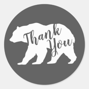 Mama Beer Baby shower Woodland Lodge Ronde Sticker