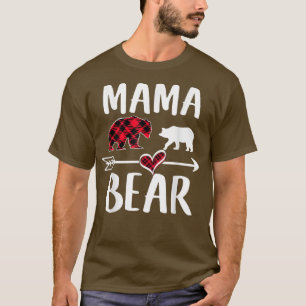 Mama Beer Buffalo Red Pset Kerstmis Pajama Famil T-shirt