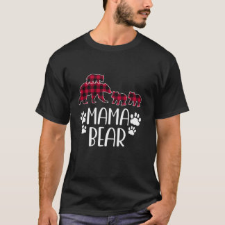 Mama Beer Drie Cubs Moeder 3 Kind Moederdag Lang S T-shirt
