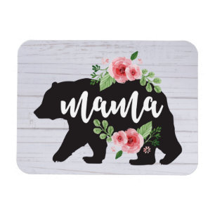 Mama Beer Elegante Rustieke Bloemen Bloemen Moeder Magneet