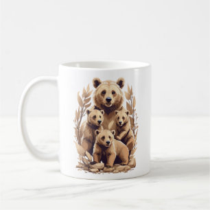 Mama Beer En Haar Cubs - Wild Love Koffiemok