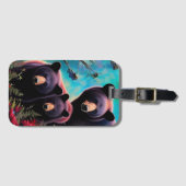 Mama Beer en welpen Bagagelabel (Voorkant (horizontaal))