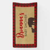 Mama Beer Flanel Baby shower Banner (Verticaal)