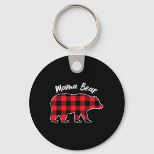 Mama Beer Flanel Red Plaid Pajama Family Matching Sleutelhanger
