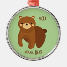 Mama Beer Fostering Love Merry Kerstmis Metalen Ornament