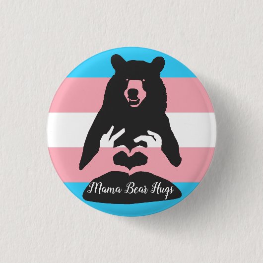 Mama Beer Hugs Ronde Button 3,2 Cm (Voorkant)