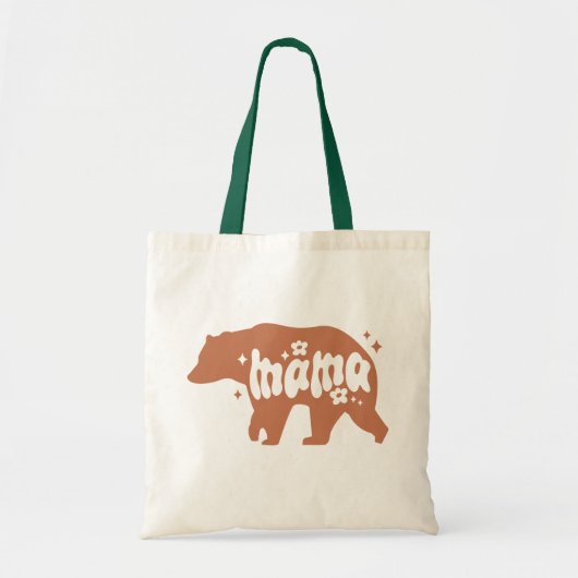 Mama Beer Illustrated Brown Beer Tote Bag (Voorkant)