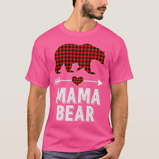 Mama Beer Kerstmis Pajama Red Buffalo Pset Famil T-shirt
