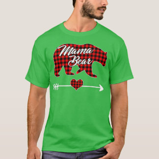 Mama Beer Kerstmis Pajama Red Buffalo Pset Famil T-shirt