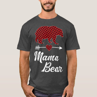 Mama Beer Kerstmis Pajama Red Buffalo Pset Famil T-shirt