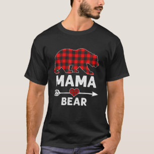 Mama Beer Kerstmis Pajama Red Pset Buffalo Famil T-shirt