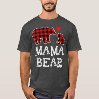 Mama Beer Kerstmis Pajama Red Pset Buffalo Famil T-shirt