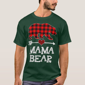 Mama Beer Kerstmis Pajama Red Pset Buffalo Famil T-shirt
