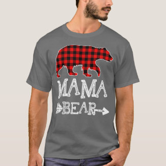 Mama Beer Kerstmis Pajama Red Pset Buffalo Famil T-shirt