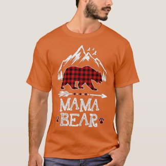 Mama Beer Kerstmis Pajama Red Pset Buffalo Famil T-shirt