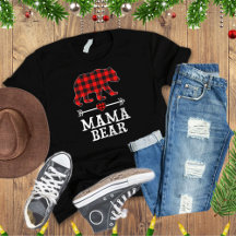 Mama Beer Kerstmis Pajama Red Pset Buffalo