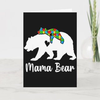 Mama Beer Liefde Steun Autism Awareness Beer Famil Kaart