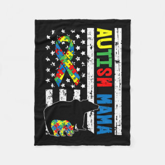 Mama Beer Matching Family Autism Awareness - F Fleece Deken