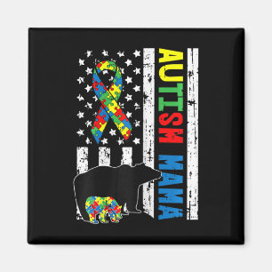 Mama Beer Matching Family Autism Awareness - F Magneet