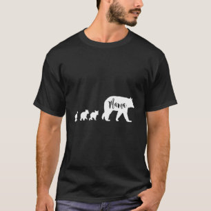 Mama Beer Met 3 Drie Cubs Moeder Leuk T-shirt