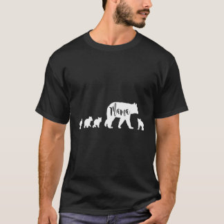 Mama Beer met 4 welpen Grootmoeder Oma Gif T-shirt