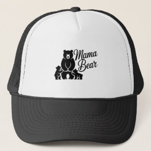 Mama Beer met Welpen Schattige Beer Familie Trucker Pet