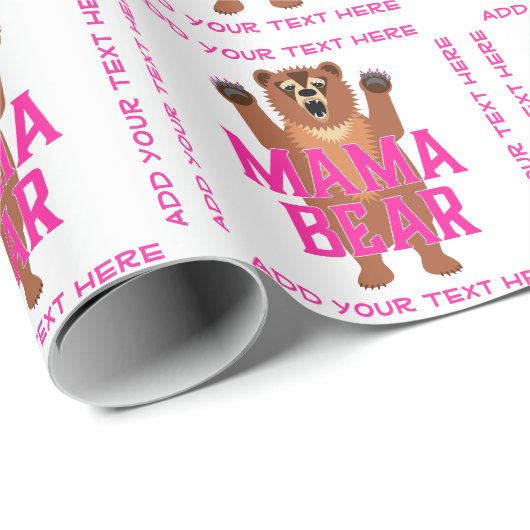 Mama Beer Moederdag of mama's verjaardag Cadeaupapier (Rol Hoek)