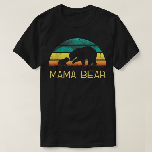 Mama Beer One Cub Sunset Moederdag Hiki T-shirt (Design voorkant)