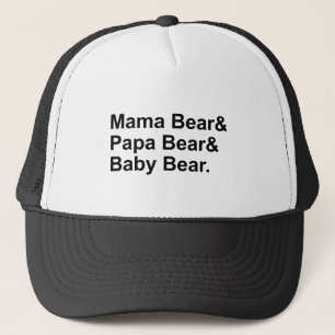 Mama Beer, Papa Beer, Baby Beer Goudlokje Trucker Pet