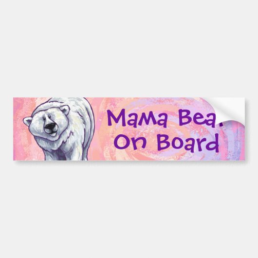 Mama Beer Polar Beer Bumpersticker (Voorkant)