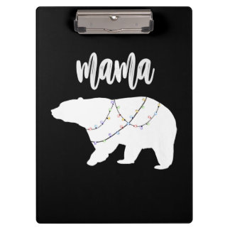 Mama Beer Polar Beer String of Lights Kerstmis Klembord