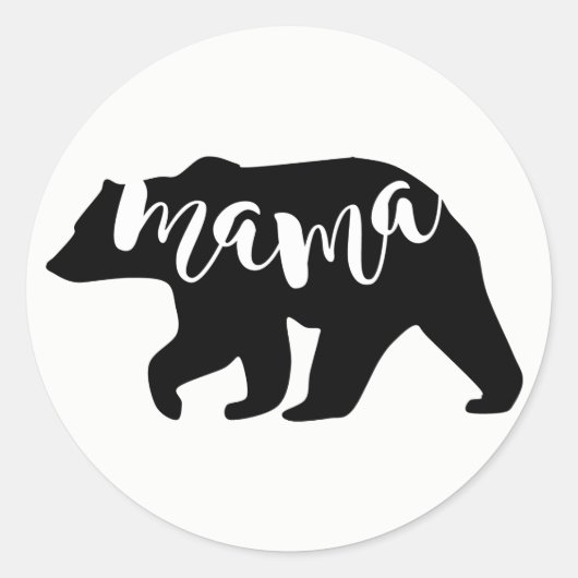 Mama Beer Ronde Sticker (Voorkant)