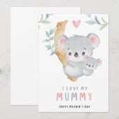 Mama beer schattige moederdag kaart | schattige Ma (Voorkant / Achterkant)