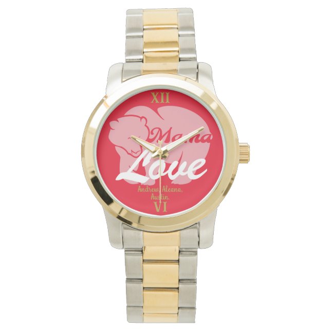 Mama Beer Simple & CHIC Names Personated Custom Horloge (Voorkant)
