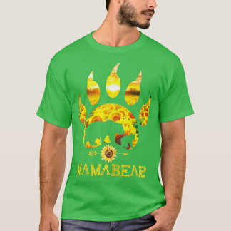 Mama Beer Sunflower Funny Moederdag Gift T-shirt