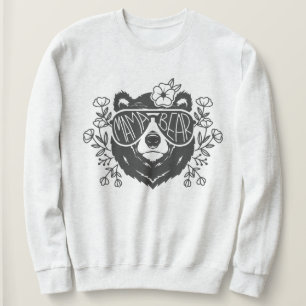 Mama Beer Sweater Floral Sketch Graphic Hoodie