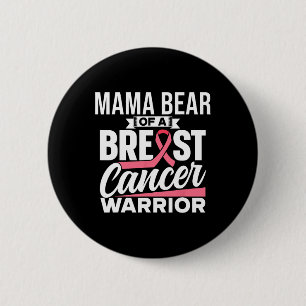 Mama Beer van een borstkankerstrijder Steun Breas Ronde Button 5,7 Cm