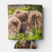 Mama beer verzorgt haar twee cubs, Lake Clark Nati Blikjeskoeler (Achterkant)