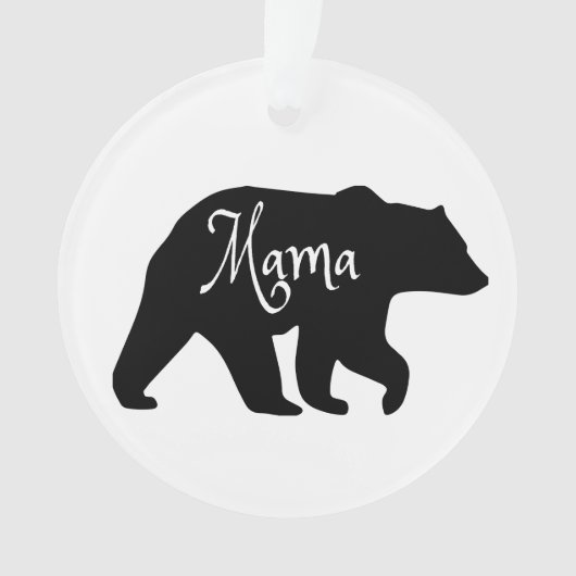 Mama Beer zwart-wit Ornament (voorkant)
