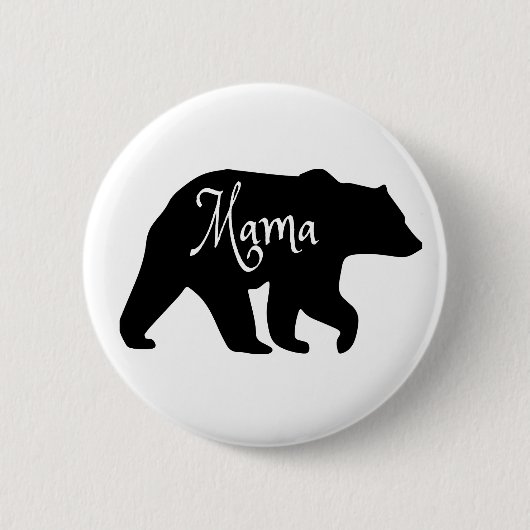 Mama Beer zwart-wit Ronde Button 5,7 Cm (Voorkant)